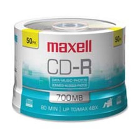 MAXELL Maxell Corp. Of America MAX648200 CD-R- 80 Min-700MB- 48X- Branded- 100-PK MAX648200